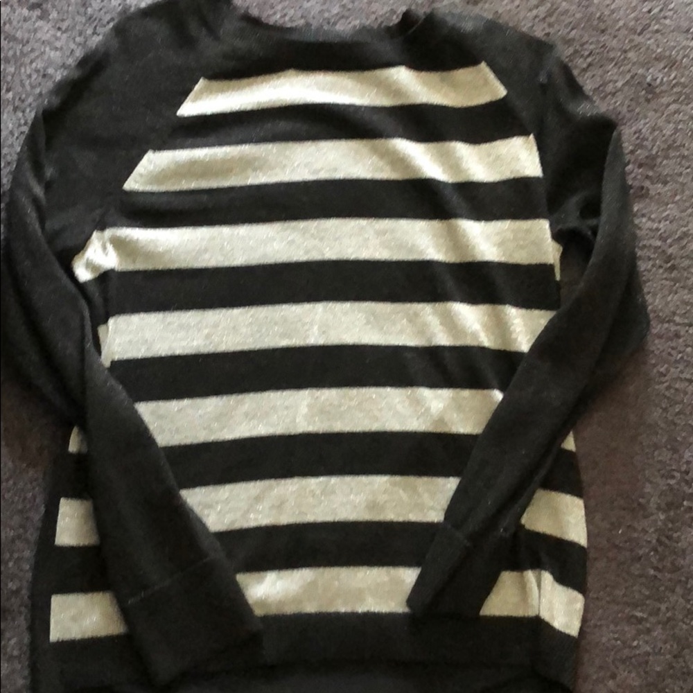 Michael Kors Black and silver stripe sweater